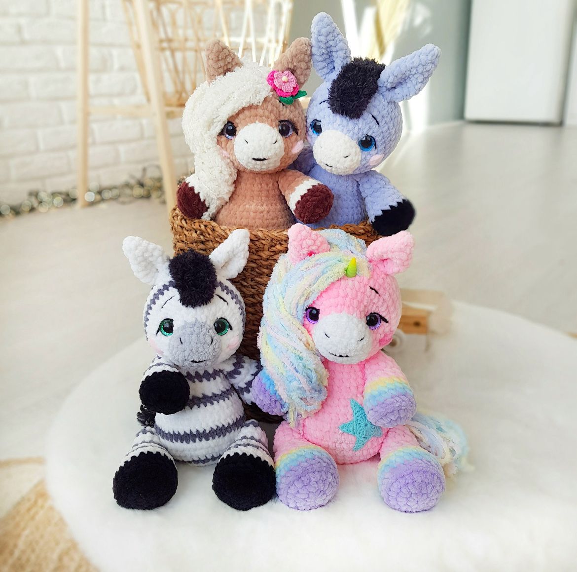 4-in-1 Cute Hoofed Animals Crochet Pattern PDF 🇩🇪