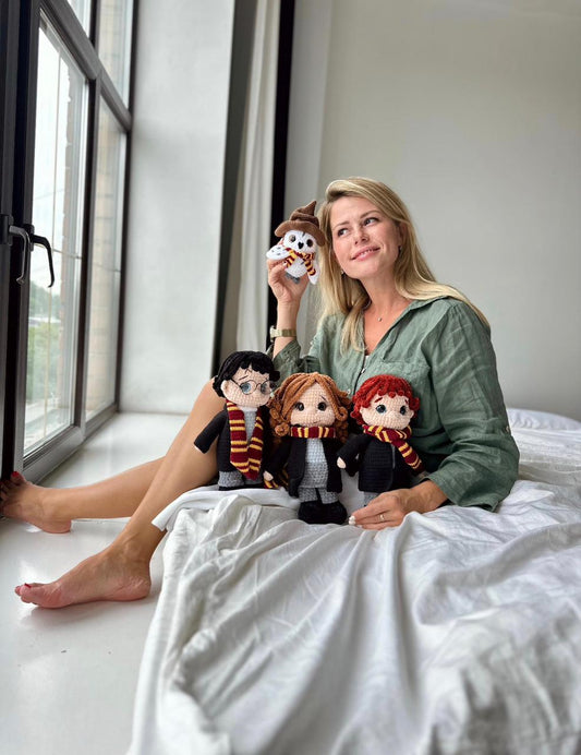 Harry Potter Wizards Häkelanleitung – Trio + Eule PDF