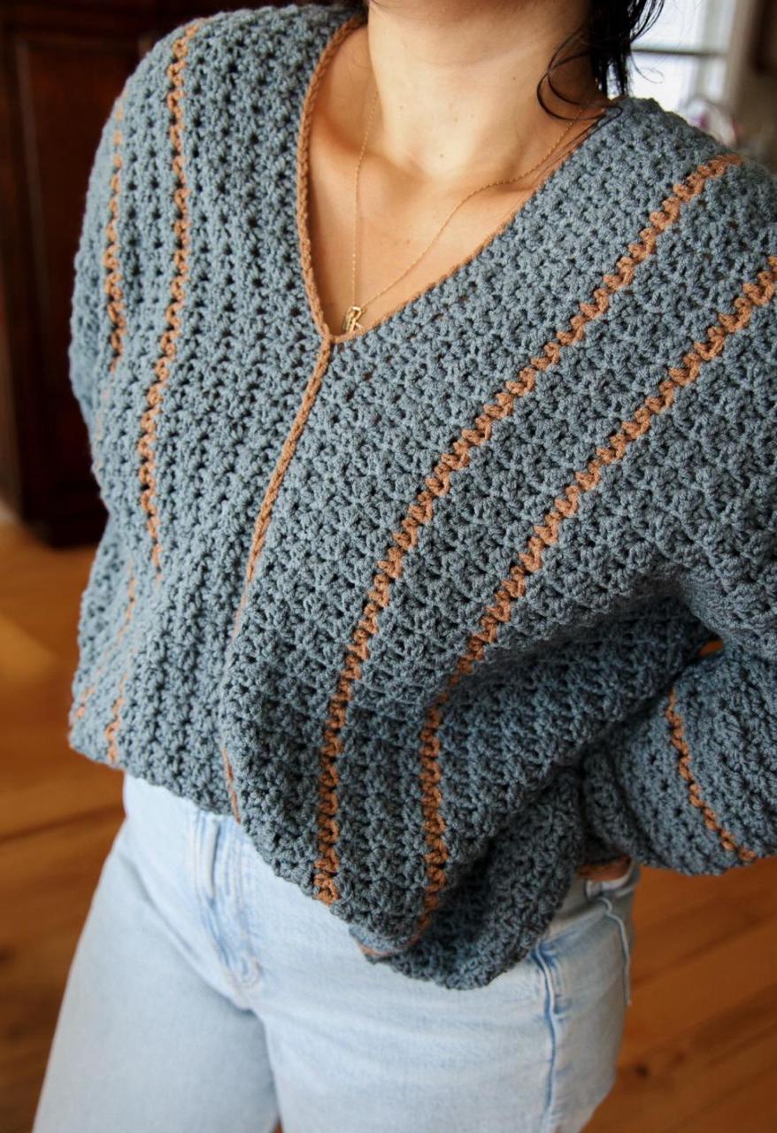 Springtide Pullover Häkelanleitung PDF