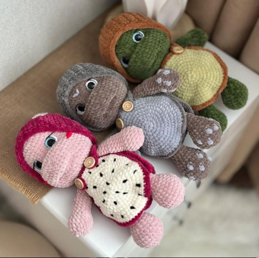 Häkelanleitung Schildkröten-Kuscheltier – PDF