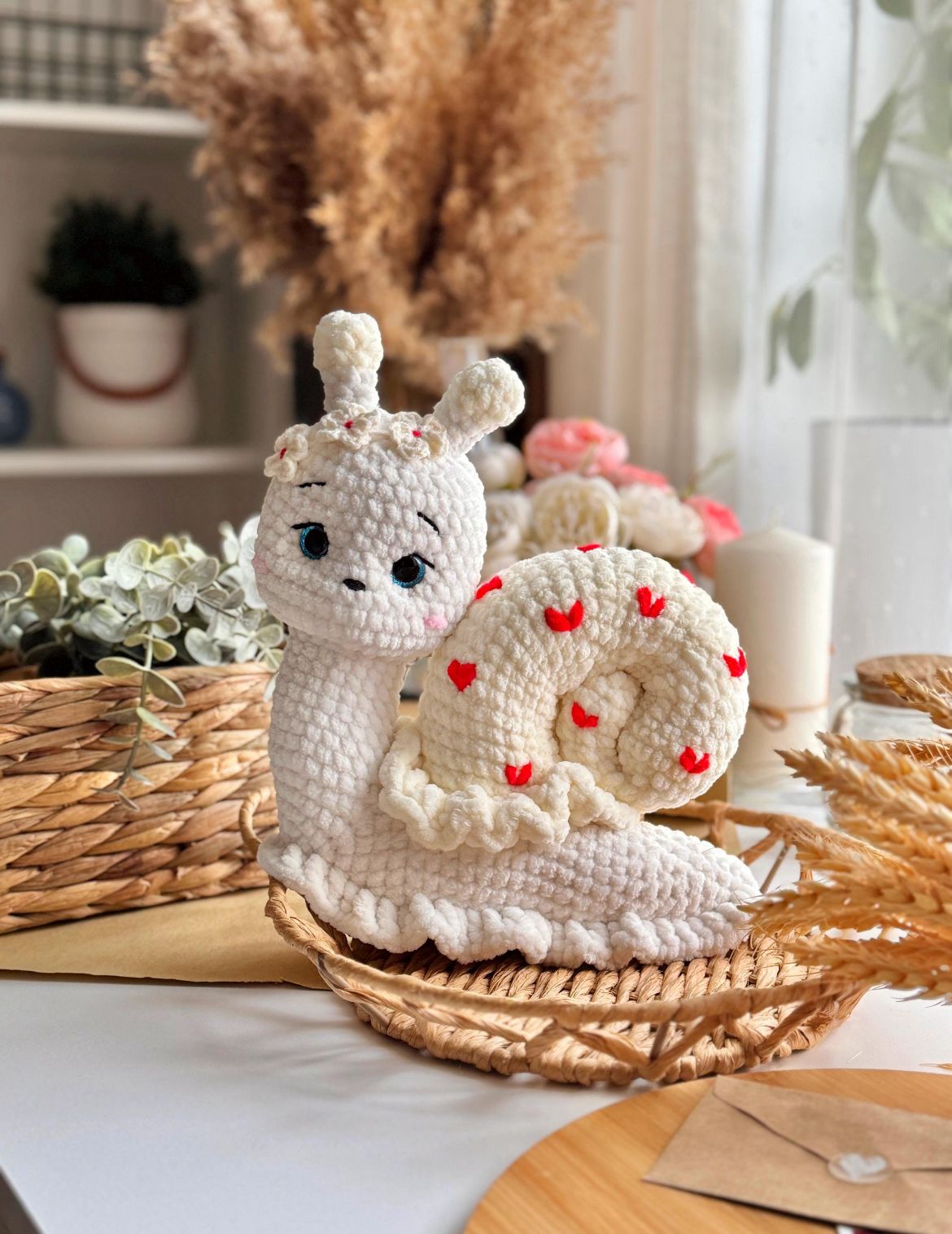 Plüsch-Schnecke Häkelanleitung PDF