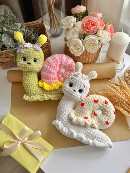 Plüsch-Schnecke Häkelanleitung PDF