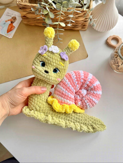 Plüsch-Schnecke Häkelanleitung PDF