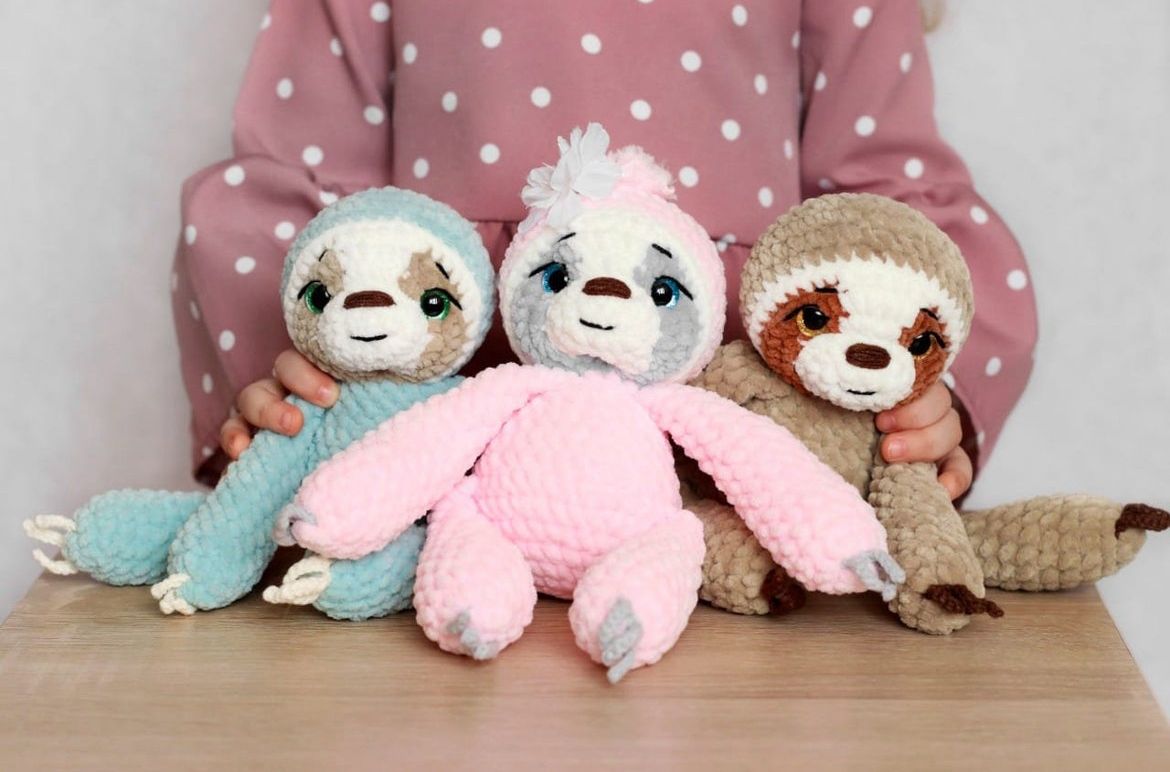 BABY SLOTH crochet pattern PDF 🇩🇪