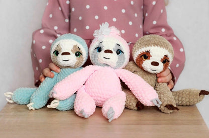 BABY SLOTH crochet pattern PDF 🇩🇪
