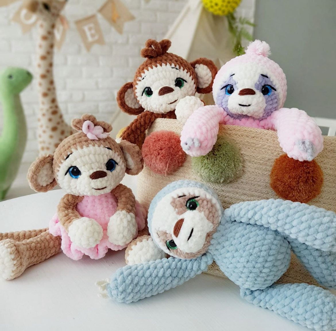 BABY SLOTH crochet pattern PDF 🇩🇪