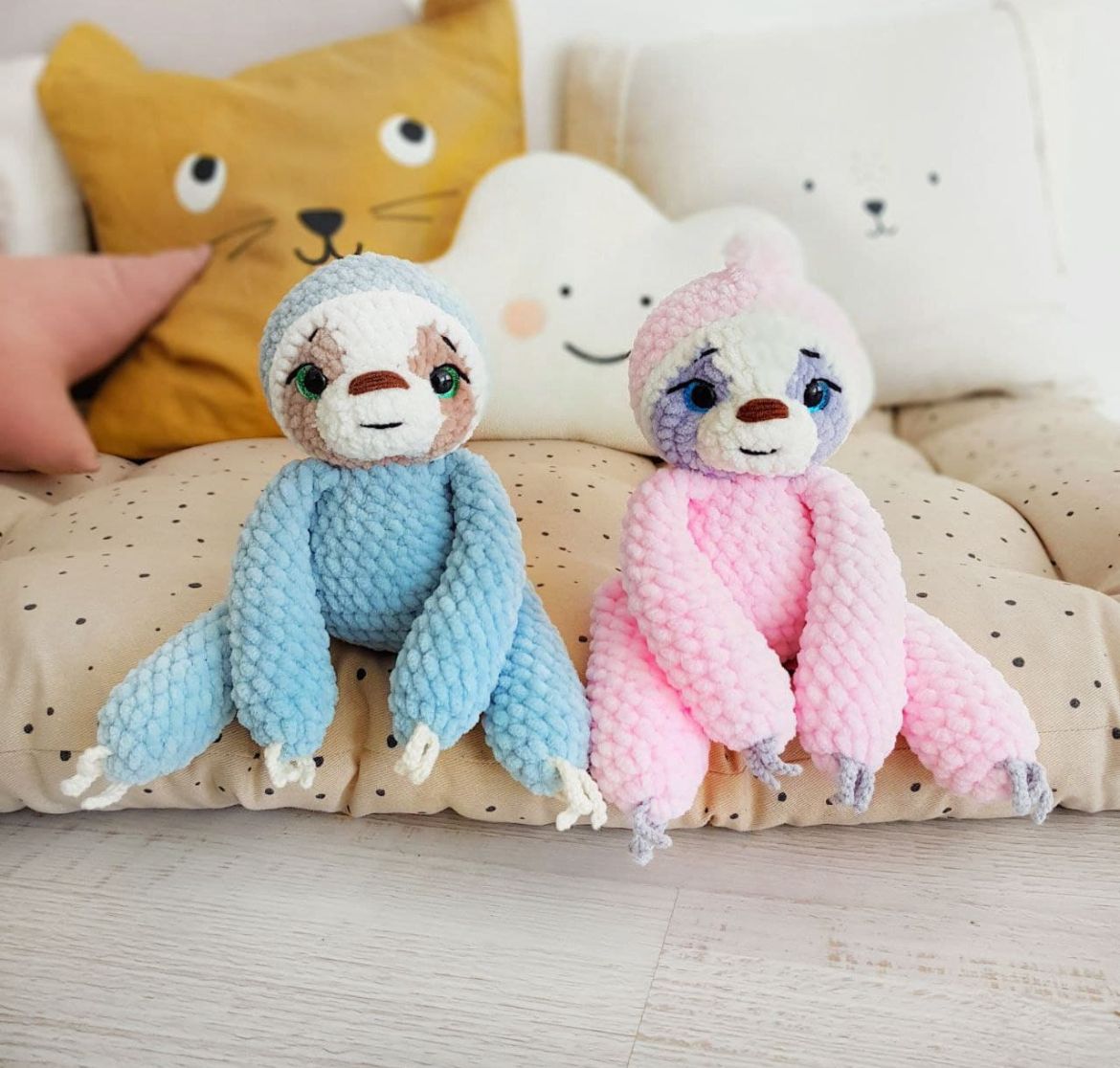 BABY SLOTH crochet pattern PDF 🇩🇪