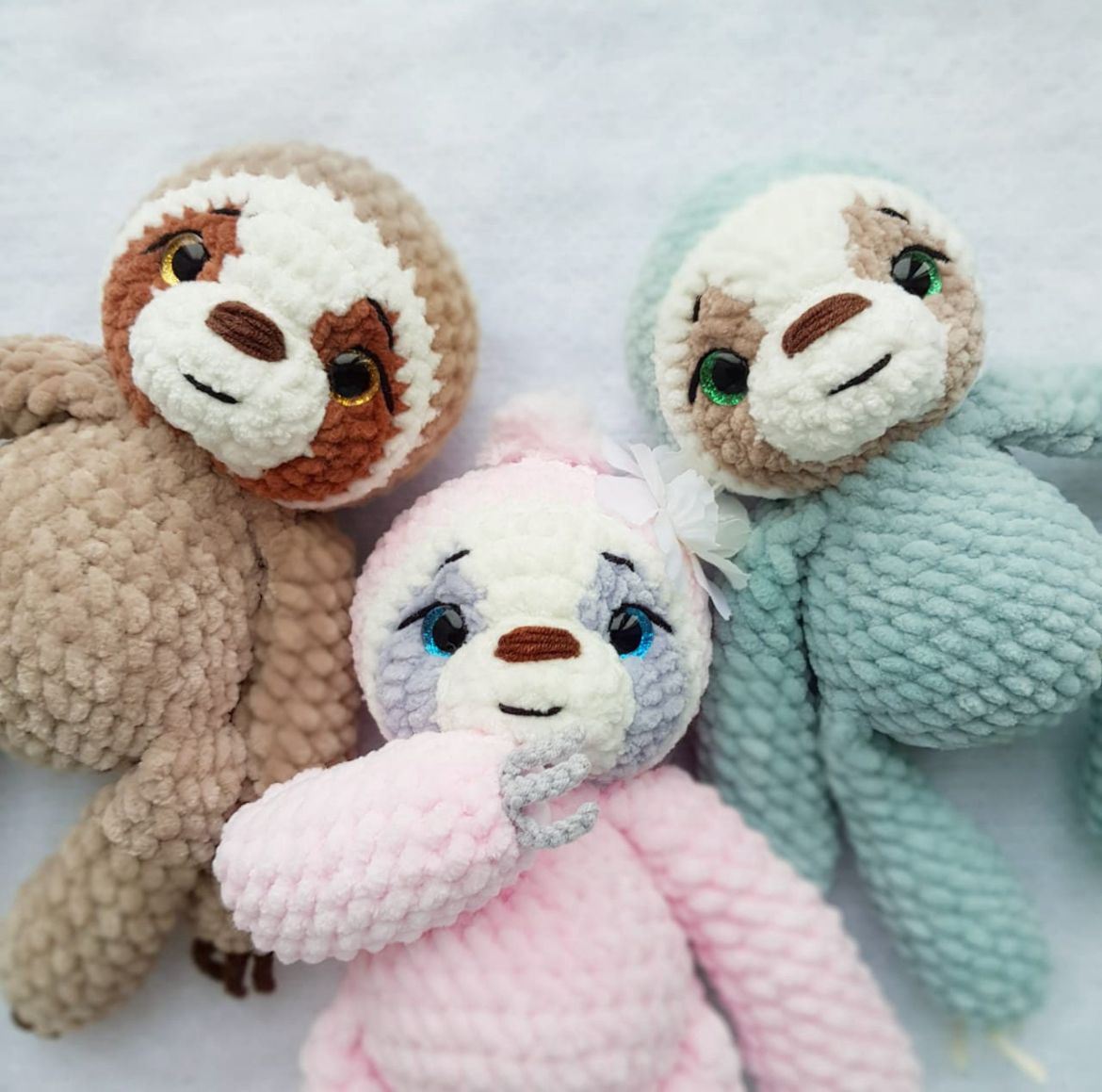 BABY SLOTH crochet pattern PDF 🇩🇪