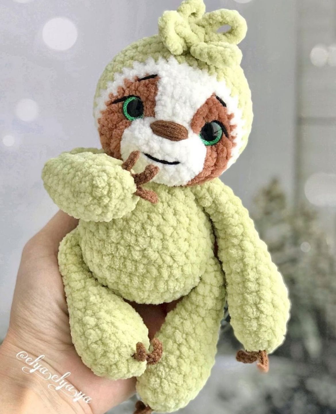 BABY SLOTH crochet pattern PDF 🇩🇪