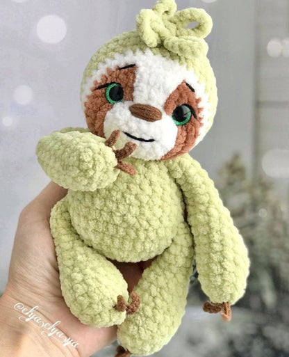 BABY SLOTH crochet pattern PDF 🇩🇪