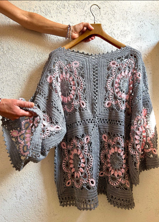 Sun Lace Sweater Crochet Pattern PDF 🇩🇪