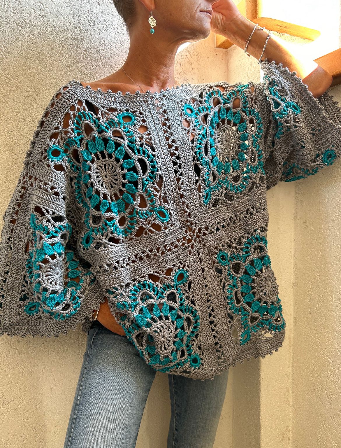 Sun Lace Sweater Crochet Pattern PDF 🇩🇪