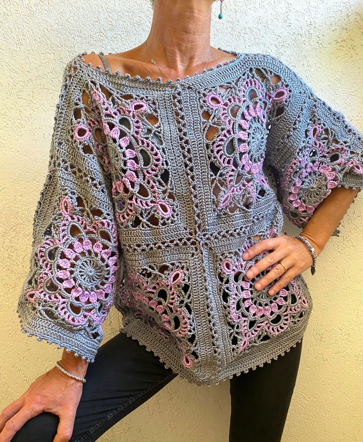 Sun Lace Sweater Crochet Pattern PDF 🇩🇪