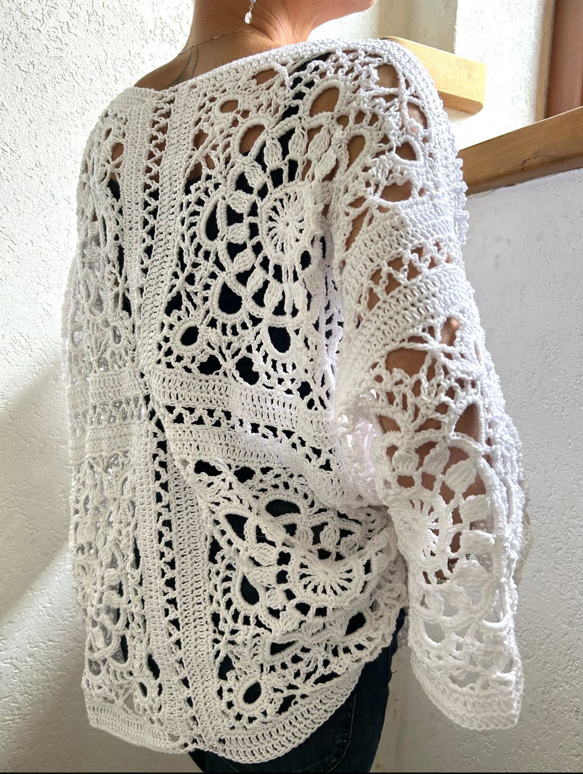 Sun Lace Sweater Crochet Pattern PDF 🇩🇪