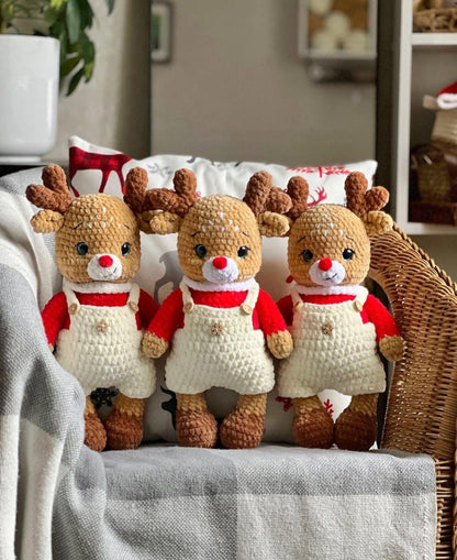 Renne de Noël “Lenya” – Modèle de crochet (PDF)