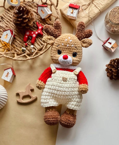 Renne de Noël “Lenya” – Modèle de crochet (PDF)