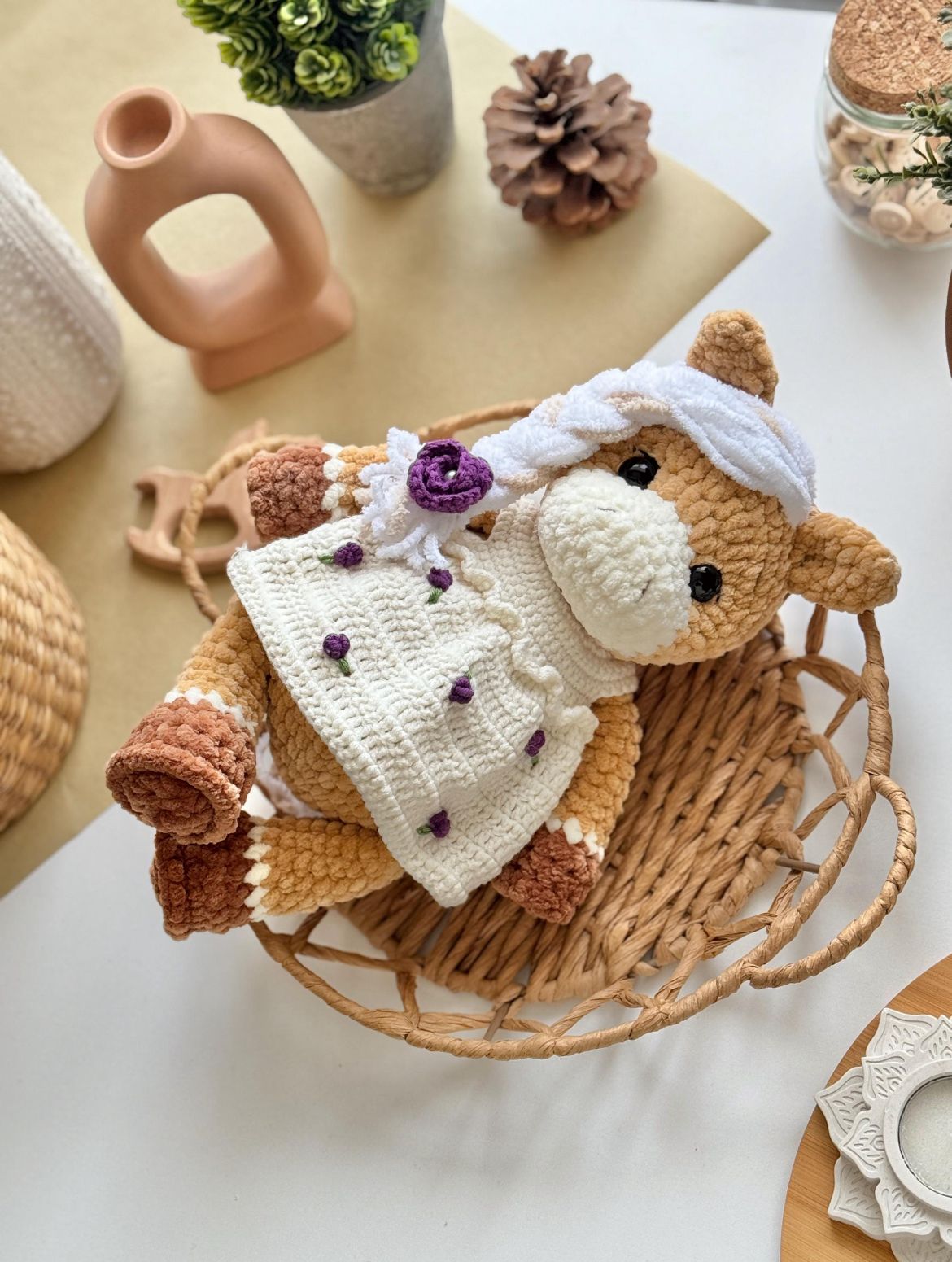 Lieveke Horse + Dress Crochet Pattern as PDF 🇩🇪