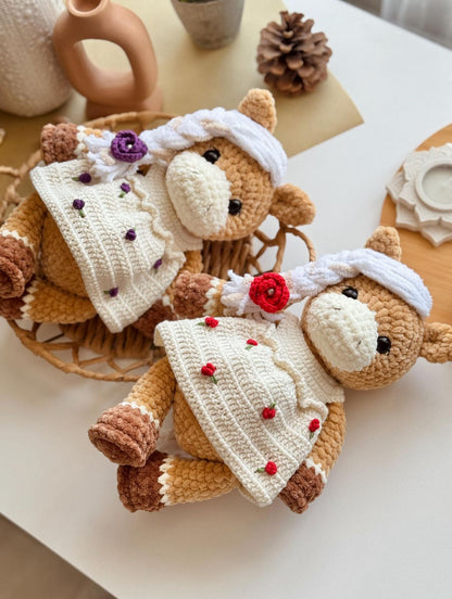 Lieveke Horse + Dress Crochet Pattern as PDF 🇩🇪